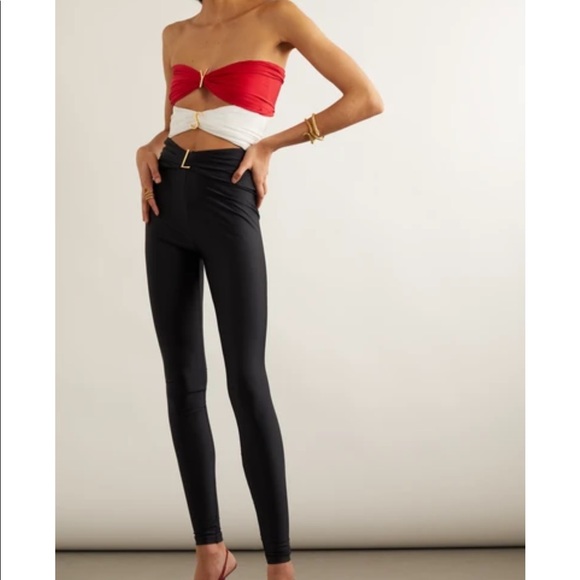 Saint Laurent Pants - Saint Laurent stretch satin embellished jumpsuit, taille 1